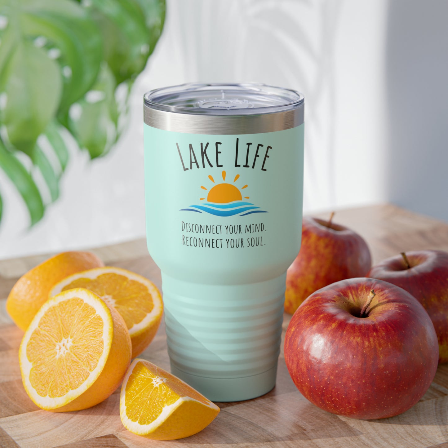 "Lake Life - Disconnect your mind, reconnect your soul" Ringneck Tumbler, 30oz