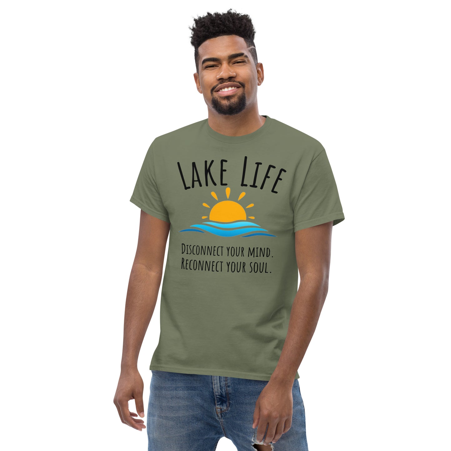 Lake Life - Disconnect your mind. Reconnect your soul Sunset classic tee