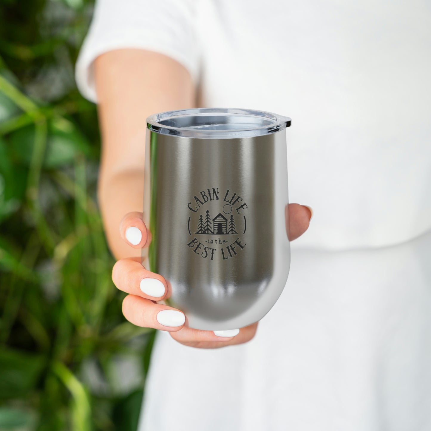 Cabin Life is the Best Life 12oz Insulated Wine Tumbler