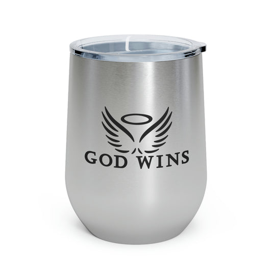 God Wins 12oz Insulated Wine Tumbler