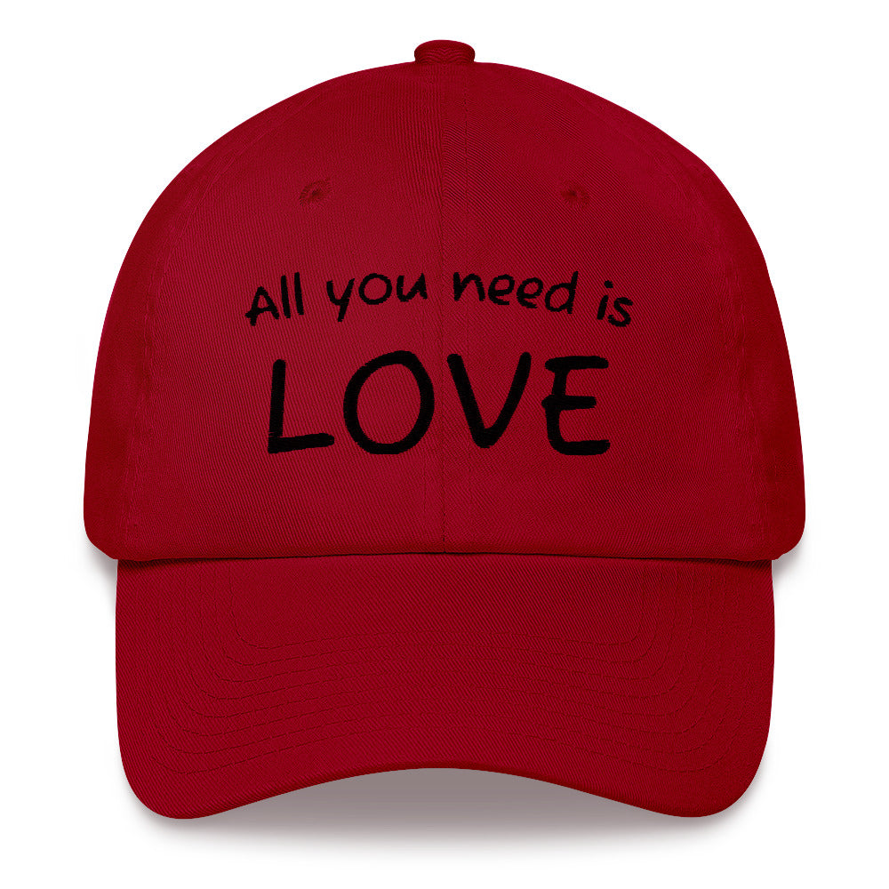 All you need is love - adjustable baseball cap