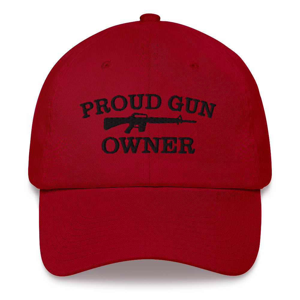 Proud Gun Owner adjustable baseball cap (black design)