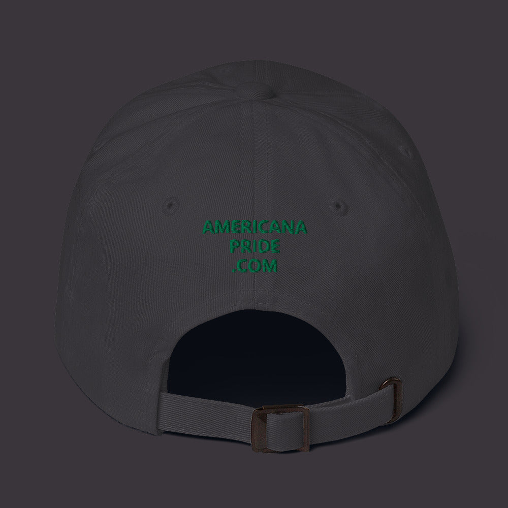Luck is a result of hard work - adjustable baseball cap (white lettering)