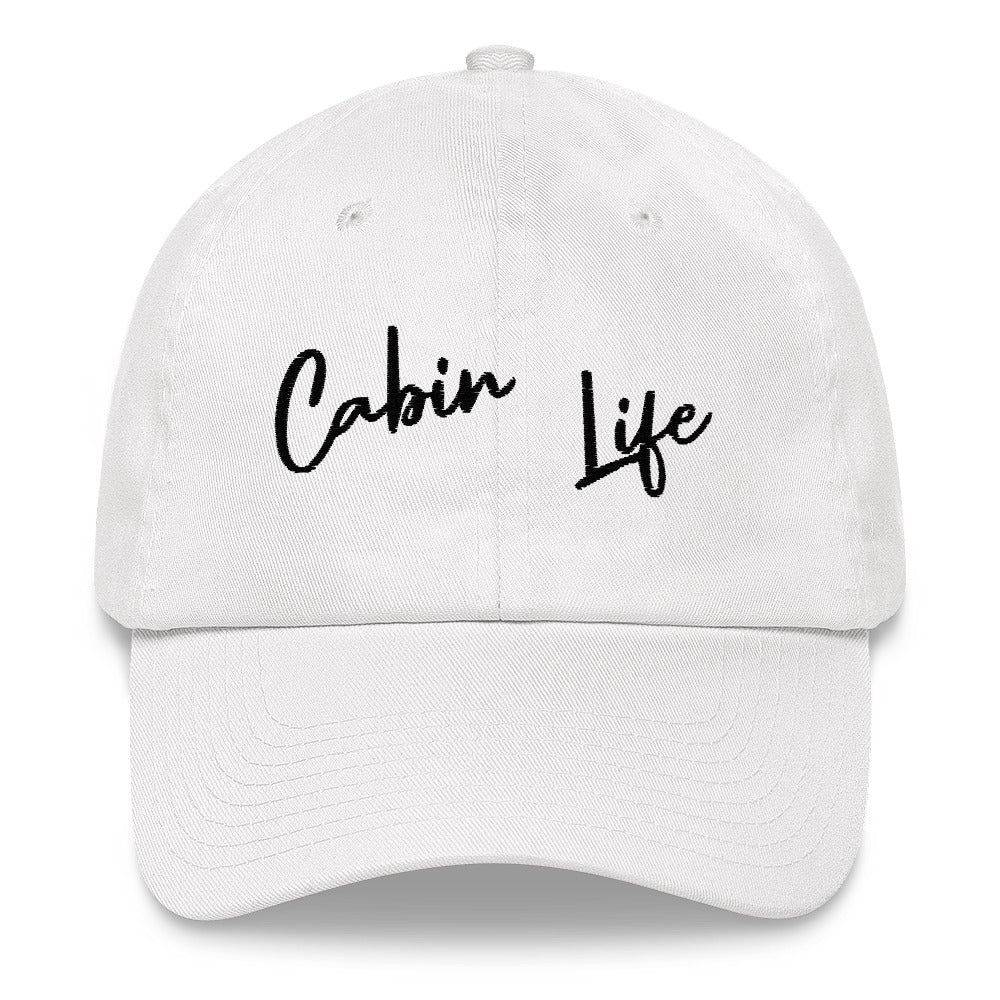 Cabin Life - adjustable baseball cap (black lettering)