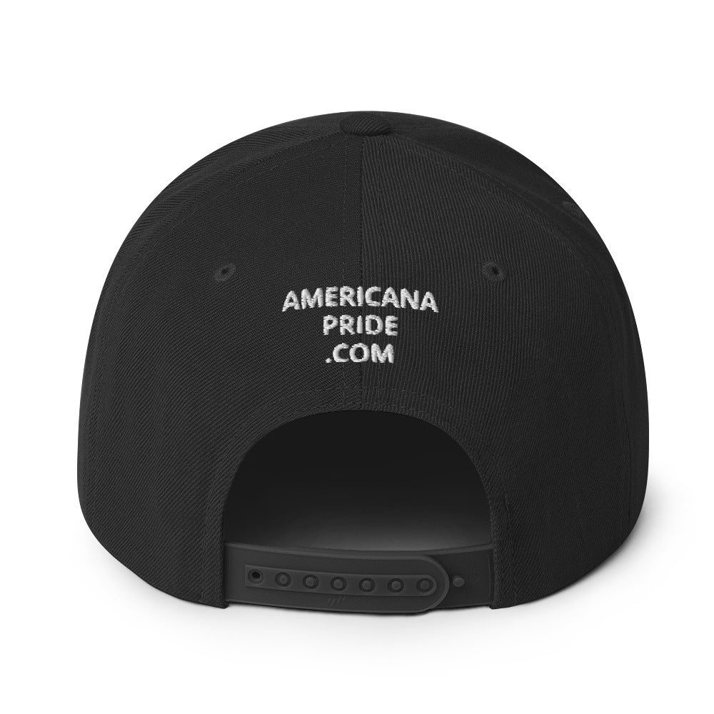 Proud Gun Owner High Profile Snapback Hat (white design)