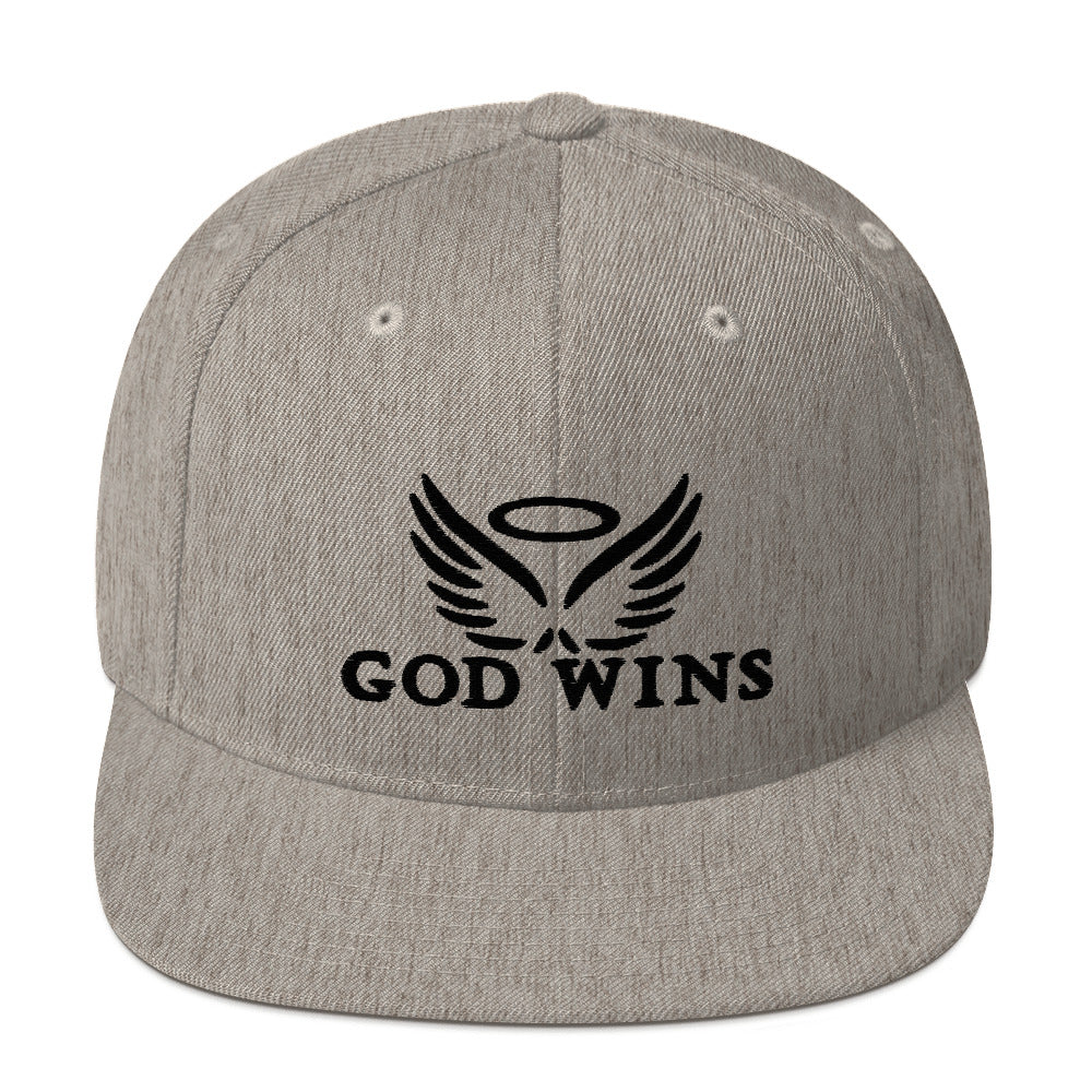 God Wins snapback Hat (Black design)