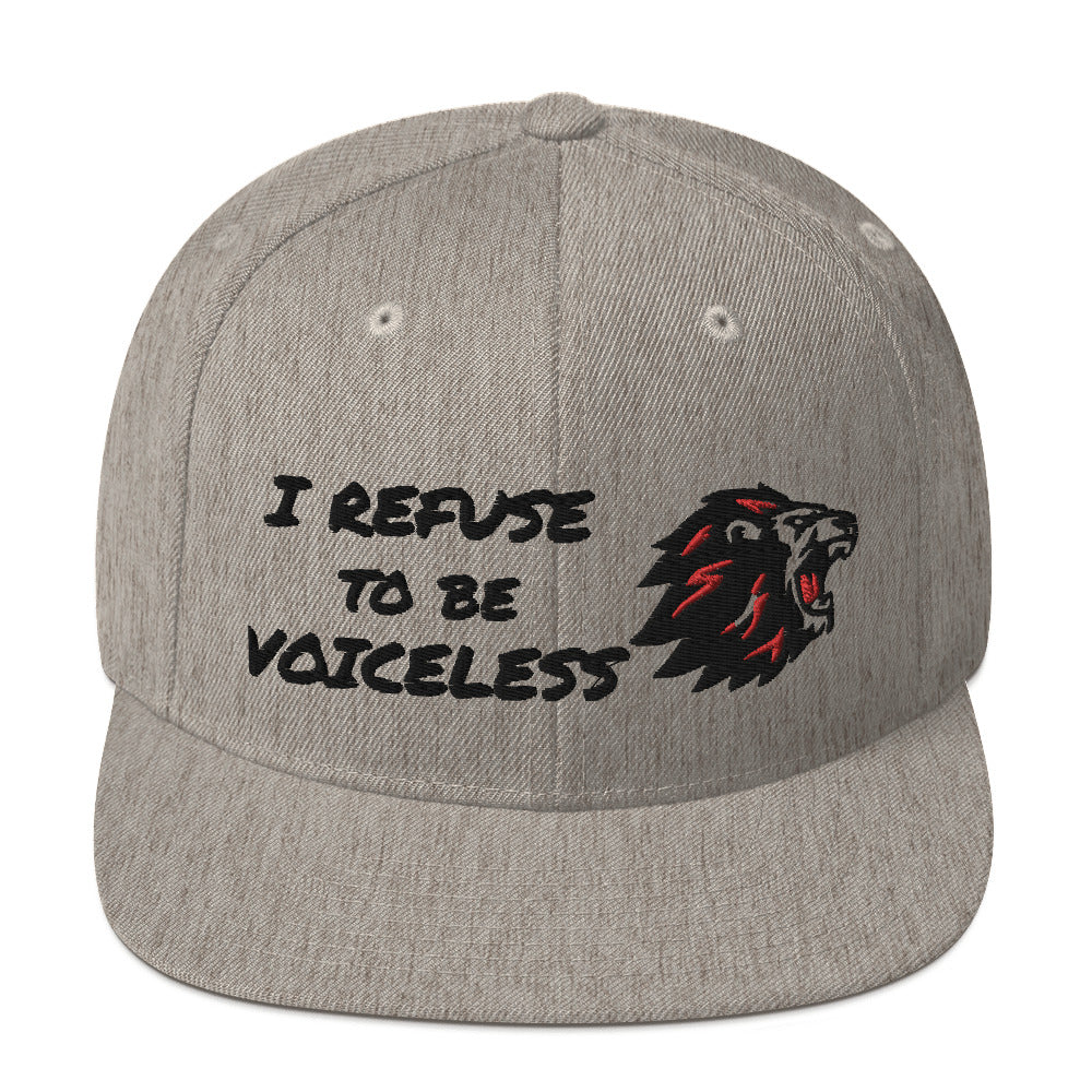 I Refuse to be Voiceless High Profile Snapback Hat