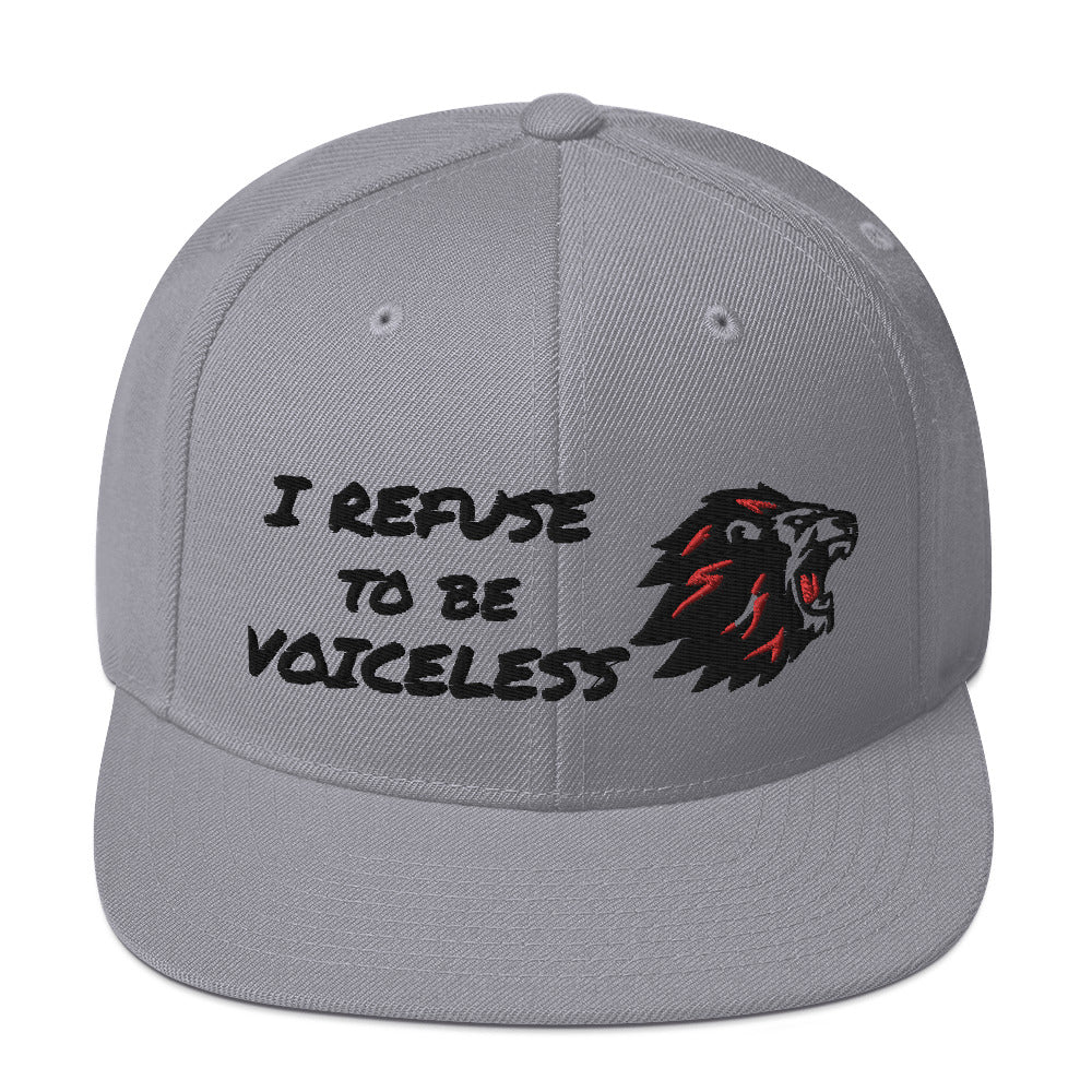I Refuse to be Voiceless High Profile Snapback Hat