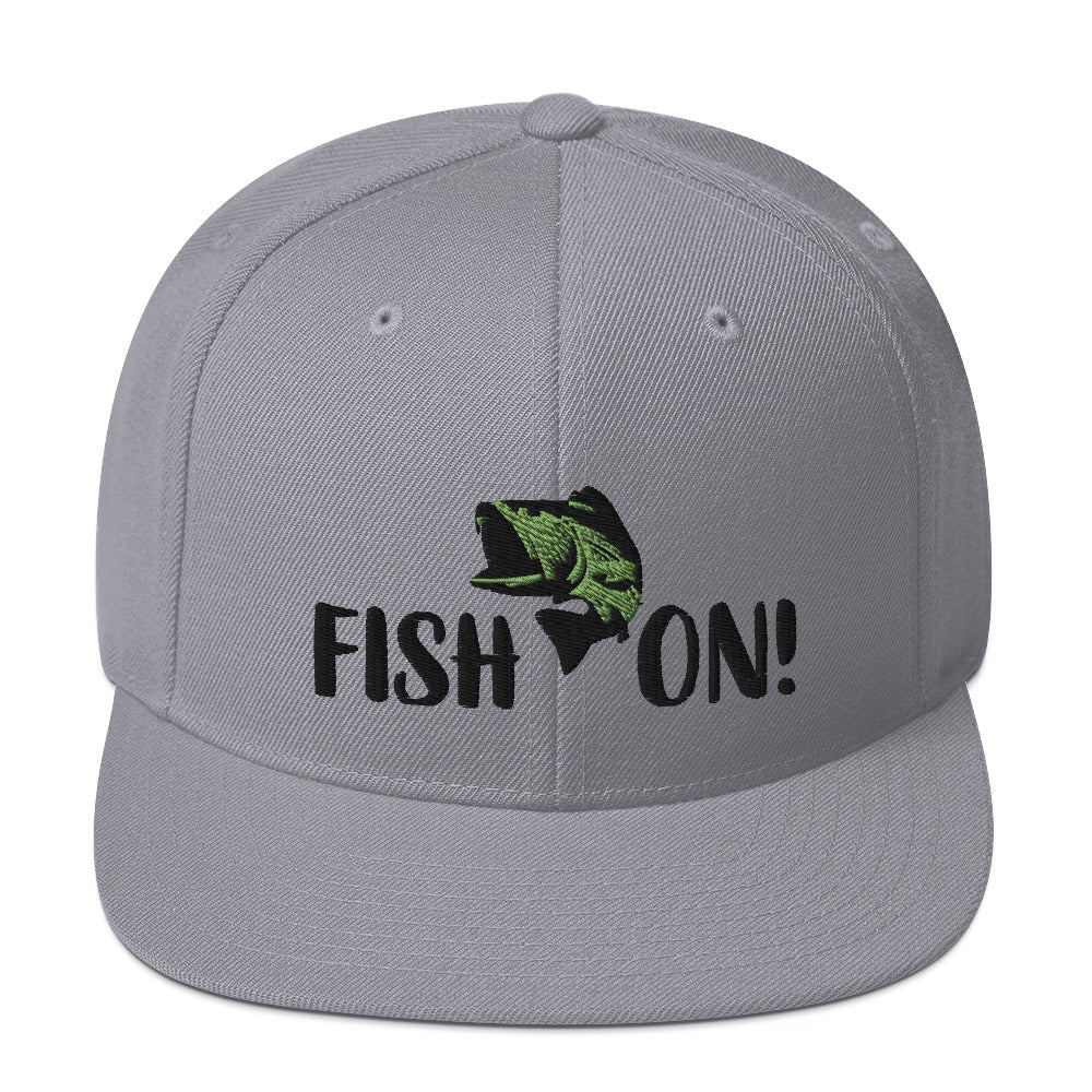 Fish ON! Bass Snapback Hat