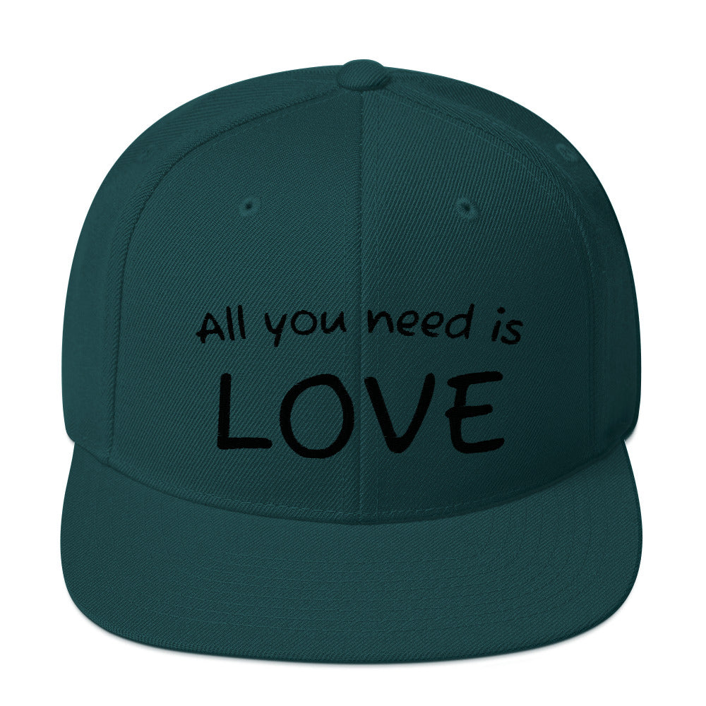 All you need is love Snapback Hat