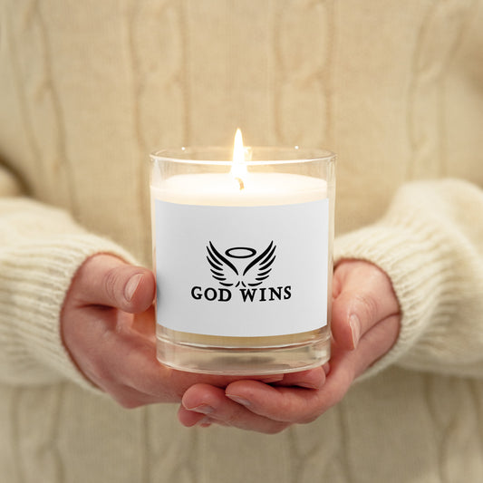 God Wins Glass soy wax candle