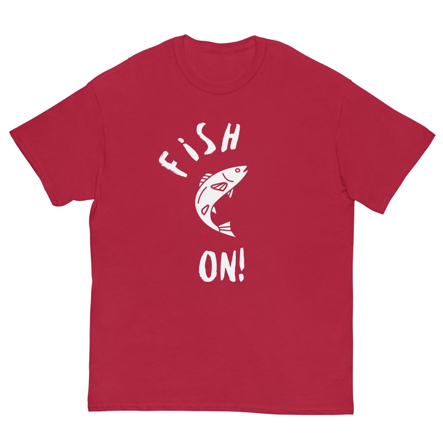 Fish ON! Classic tee (white design)