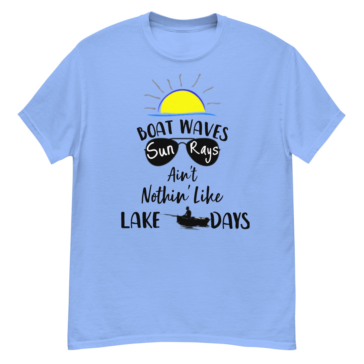 Boat Waves...Lake Days classic tee (with fishing boat)