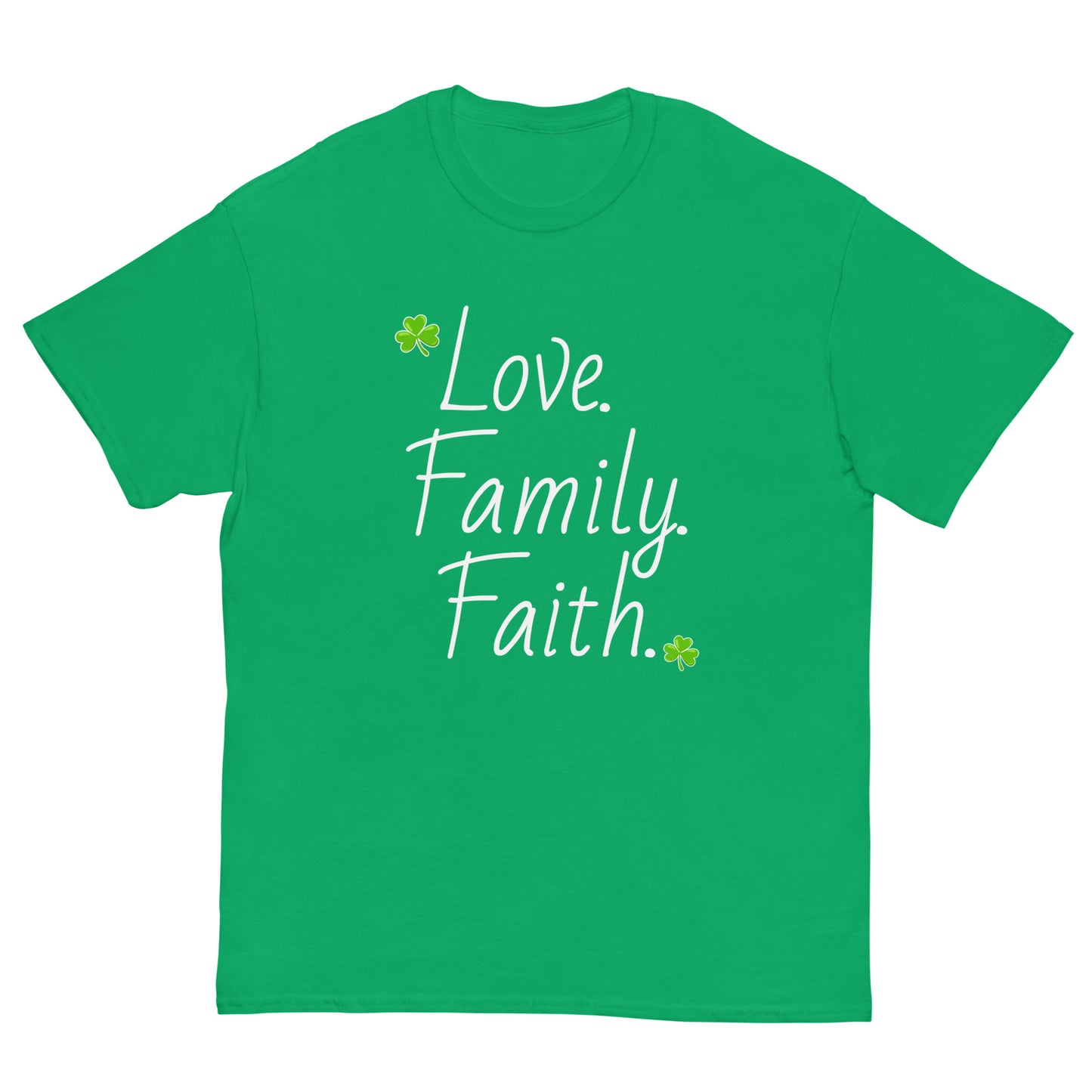 Love, Family, Faith classic tee (white design)