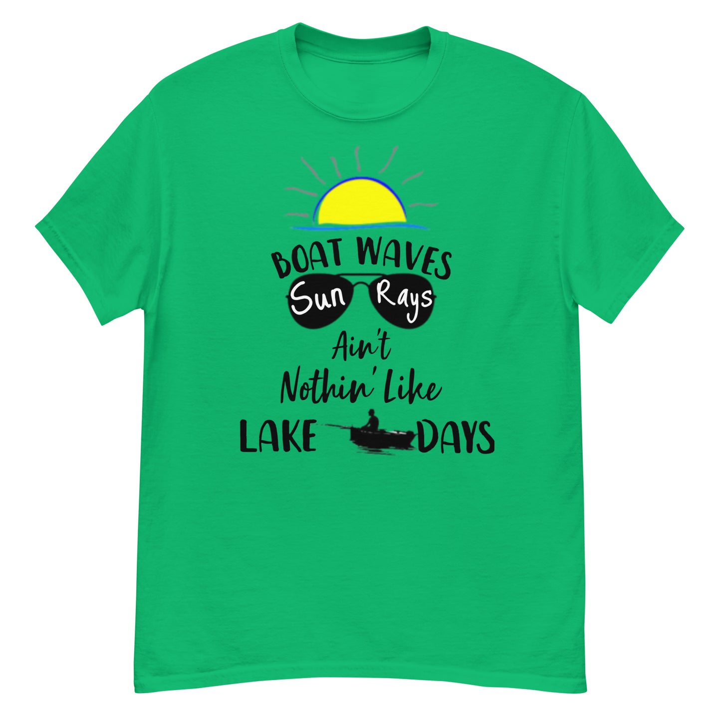 Boat Waves...Lake Days classic tee (with fishing boat)