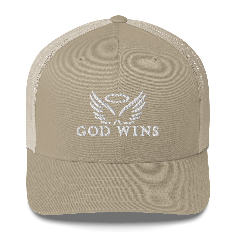 God Wins Mid-Profile Trucker Cap