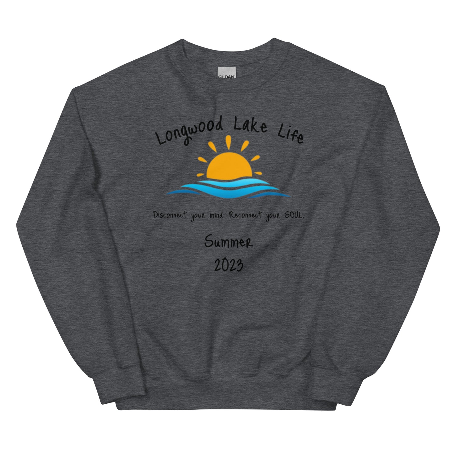 Longwood Lake Summer 2023 Special Edition Unisex Crew Neck Sweatshirt (Black lettering)