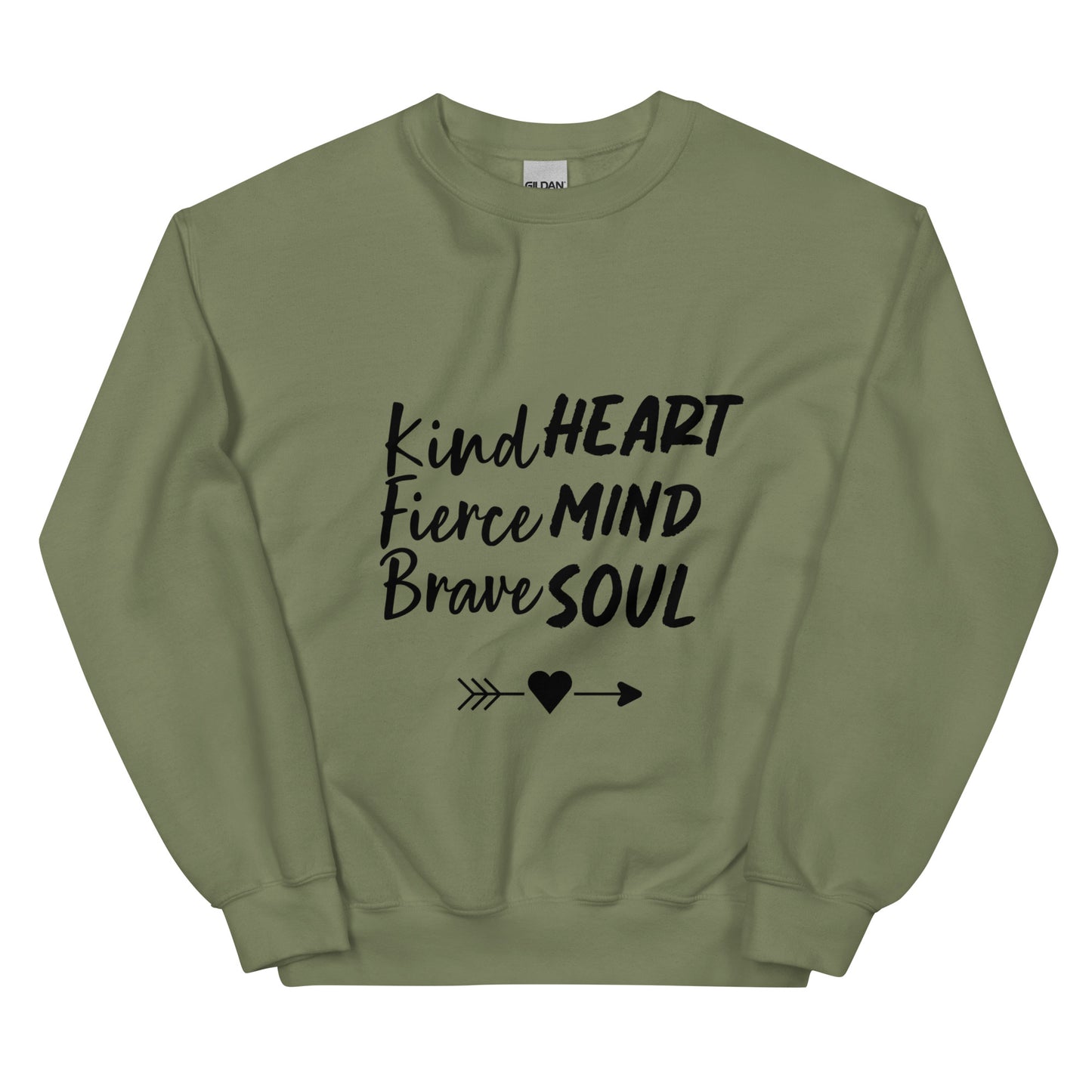 Kind Heart, Fierce Mind, Brave Spirit - Unisex Crew Neck Sweatshirt