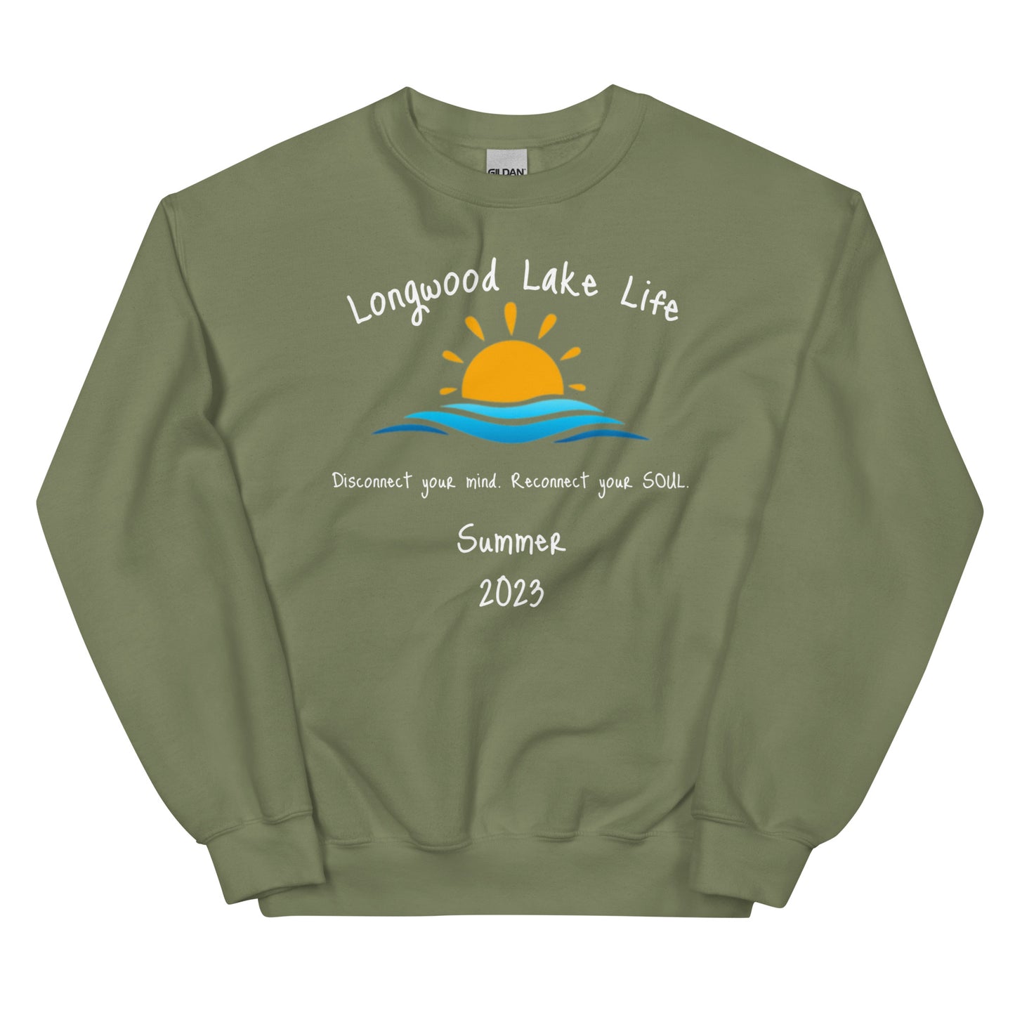 Longwood Lake Summer 2023 Special Edition Unisex Crew Neck Sweatshirt (white lettering)