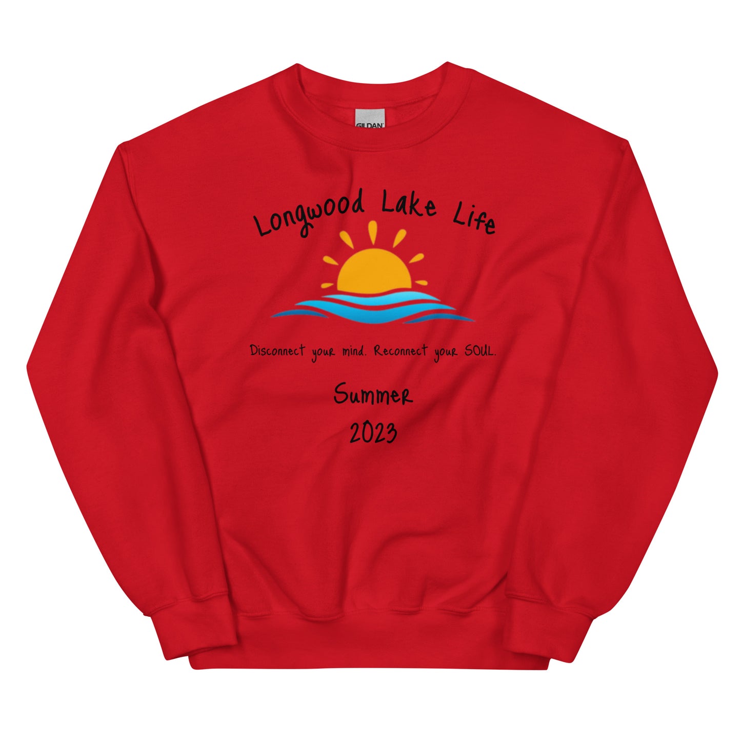 Longwood Lake Summer 2023 Special Edition Unisex Crew Neck Sweatshirt (Black lettering)