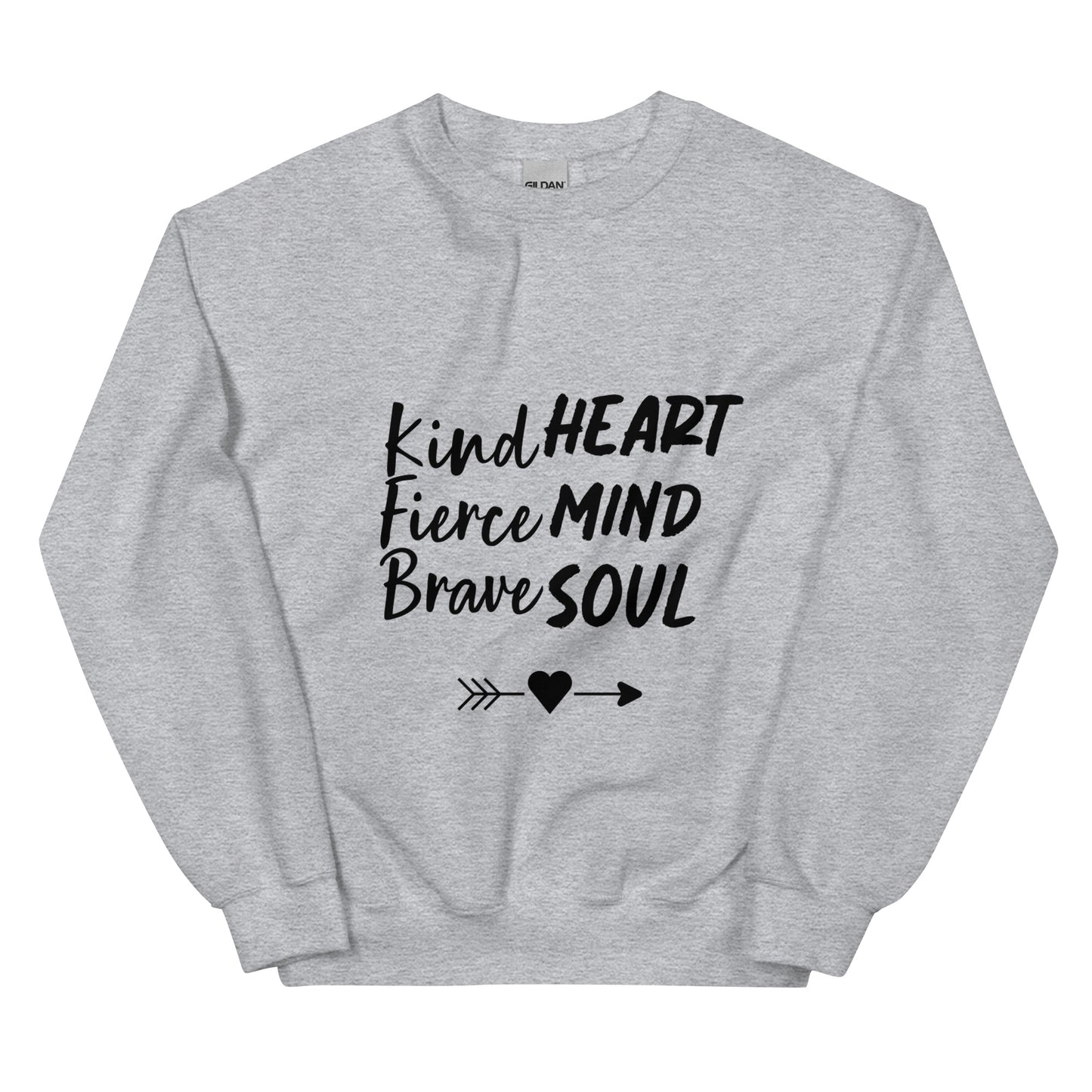 Kind Heart, Fierce Mind, Brave Spirit - Unisex Crew Neck Sweatshirt