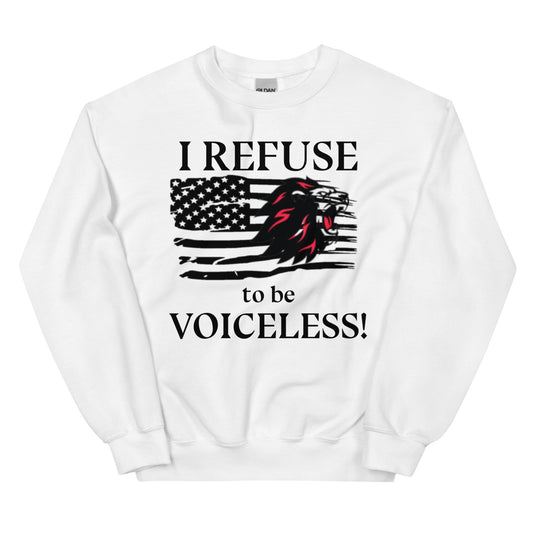 I refuse to be voiceless Unisex Crew Neck Sweatshirt