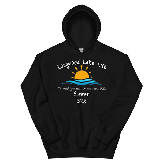 Longwood Lake Summer 2023 Special Edition Unisex Hoodie (white lettering)