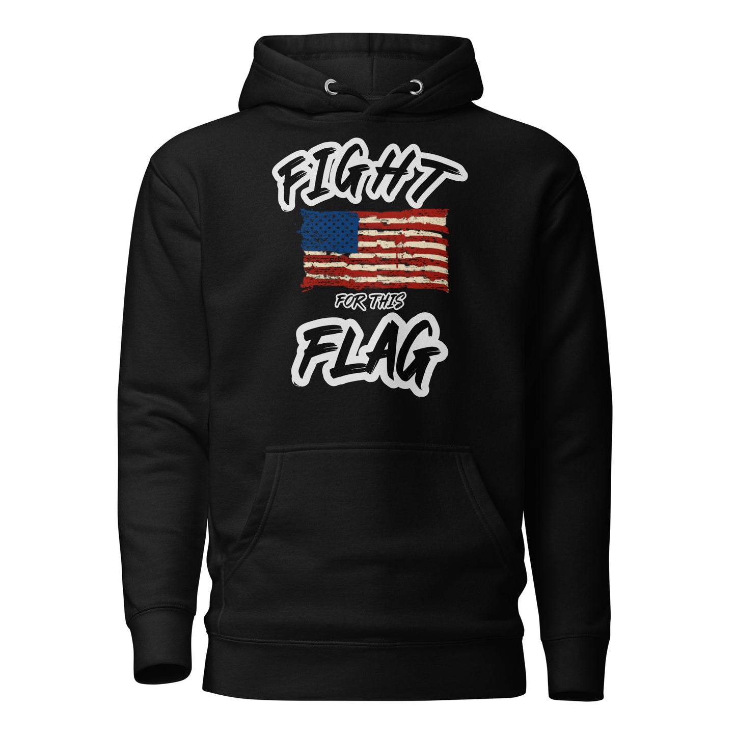 Fight for this Flag Unisex Hoodie (gray outline)