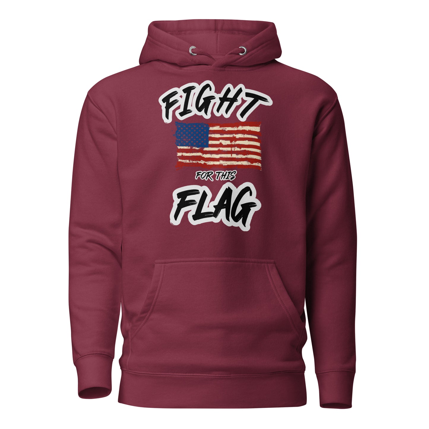 Fight for this Flag Unisex Hoodie (gray outline)