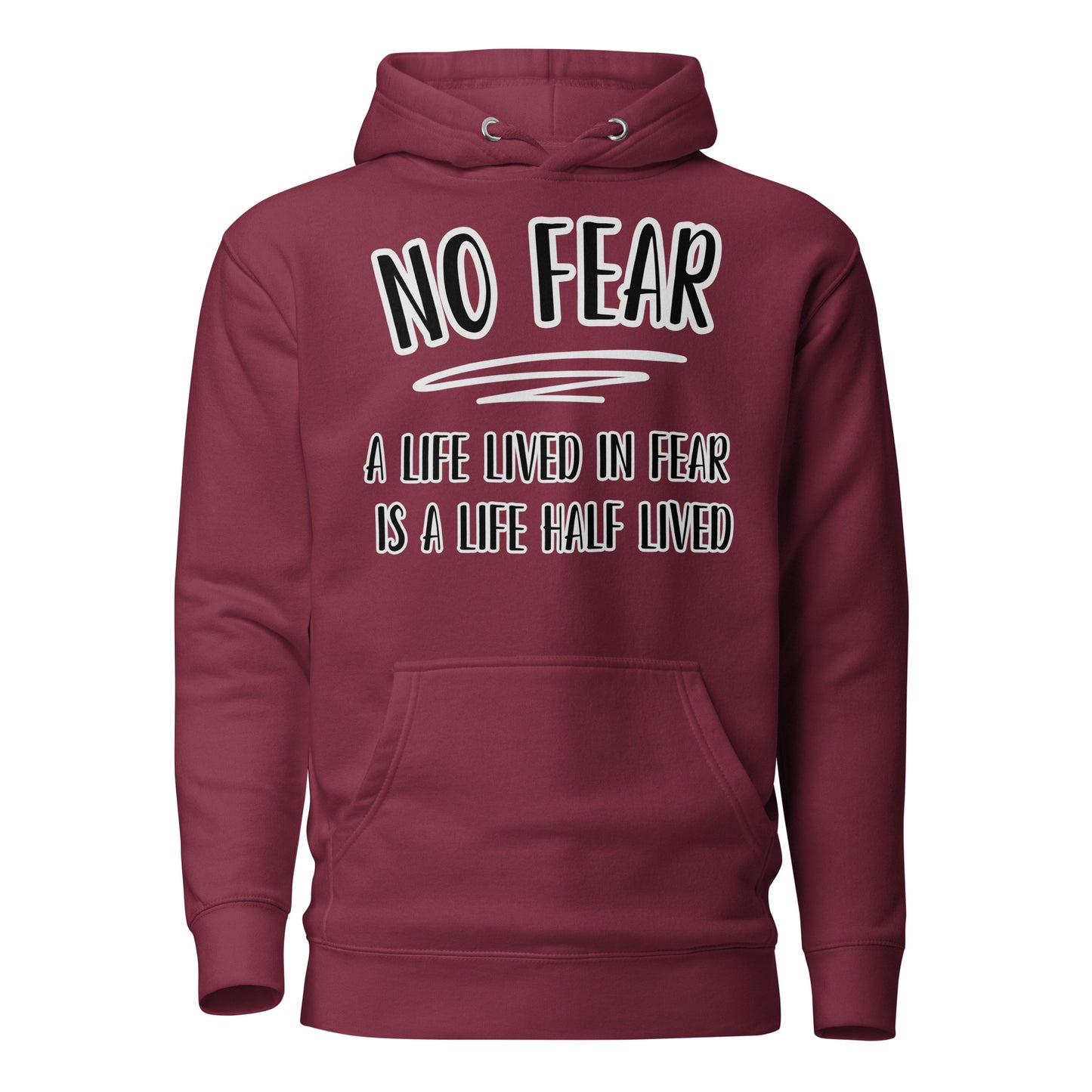 No Fear - Unisex Hoodie (gray outline)