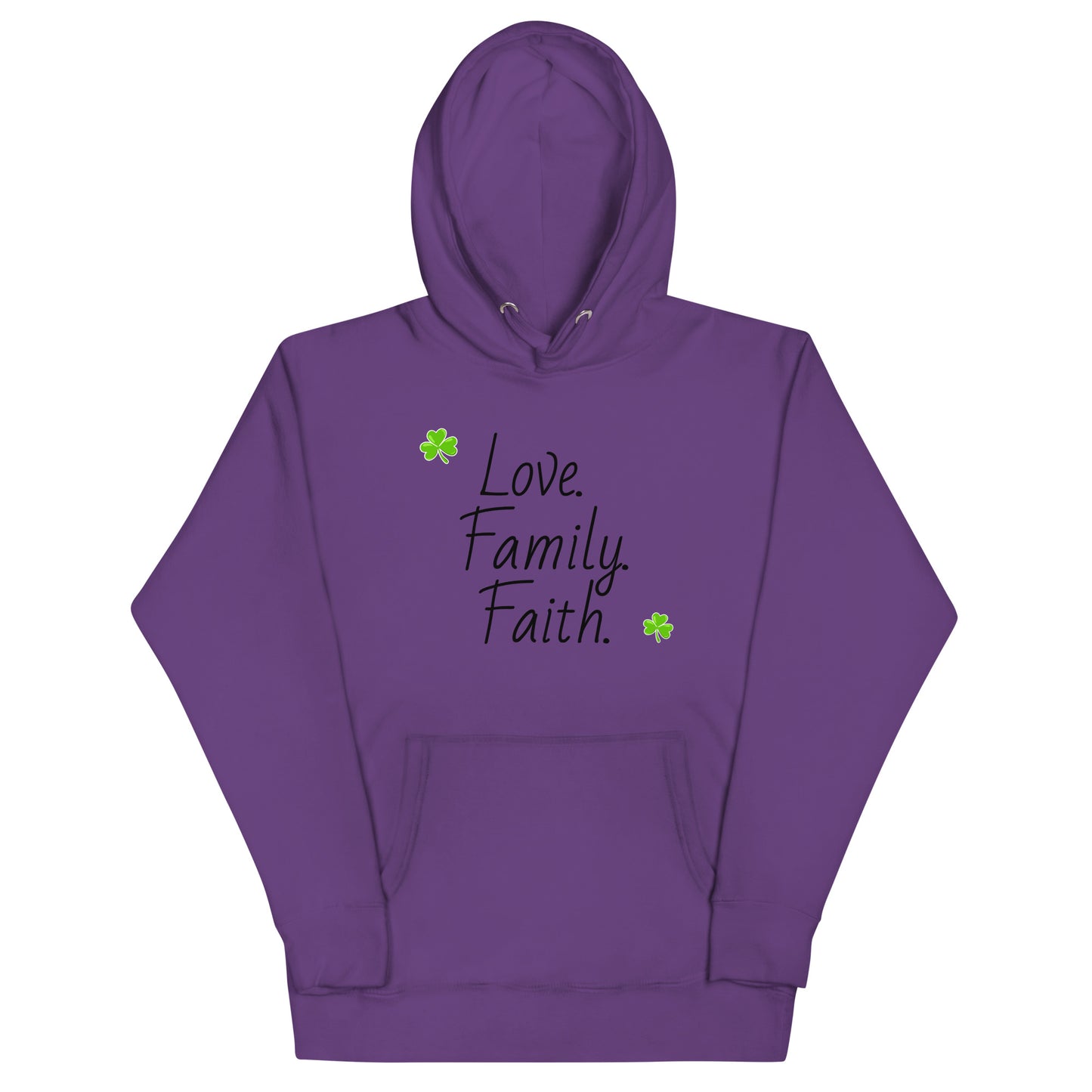 Love, Family, Faith - Unisex Hoodie (black lettering)