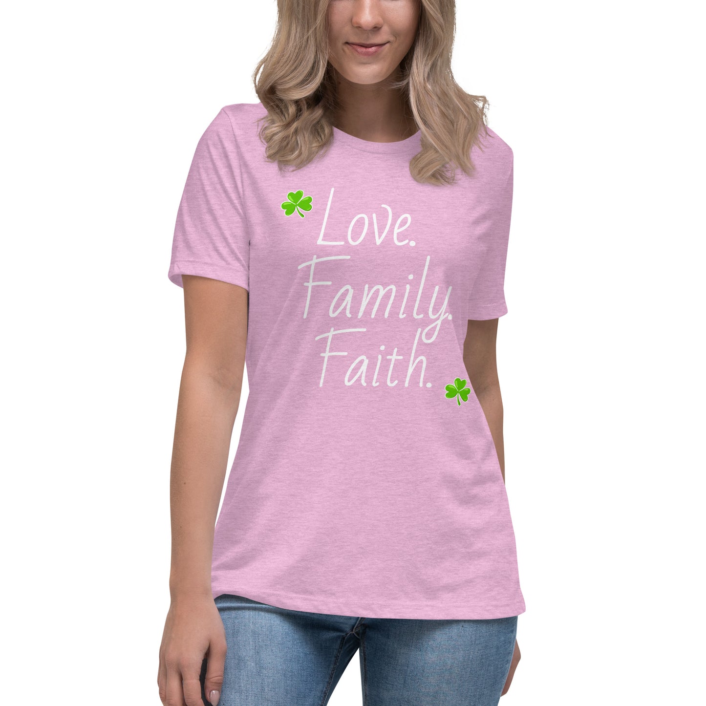 Love Family Faith Women's tee (white lettering)
